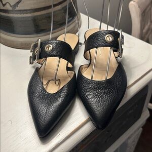 Brenda Zaro Black Mules with Buckle size 37 Like New
